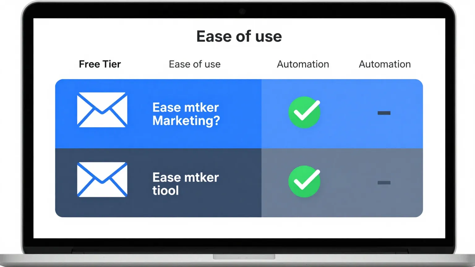 MailerLite、Brevo、Kit、Mailchimp 四款電子報工具免費方案比較示意圖